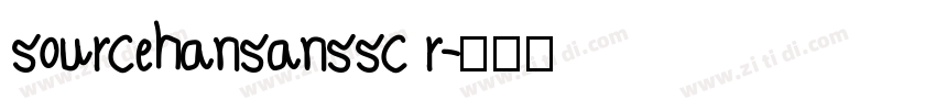 sourcehansanssc r字体转换